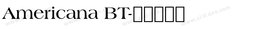 Americana BT字体转换